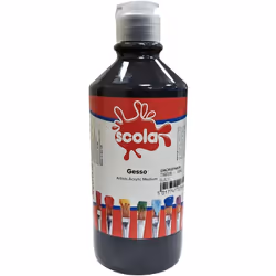 Scola Black Gesso Artists Acrylic Medium Surface Primer 500ml