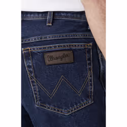 WRANGLER Men's Texas straight leg relaxed jeans in blue black - 30W / 30L