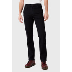WRANGLER texas stretch relaxed straight jeans in black over dye - 30W-30L