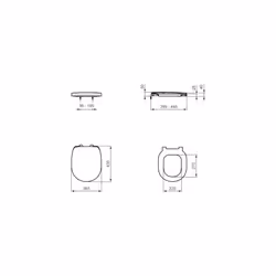 Toilet Seat - Ideal Standard Concept or Connect Soft Close Original Toilet Seat, E791701, White