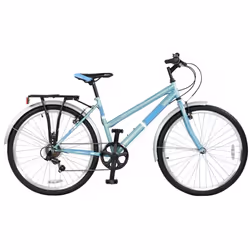 Falcon Expression Ladies Low Step City Hybrid Bike - Sky Blue