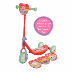 Peppa Pig Switch It Multi Character Tri Scooter - Multicoloured