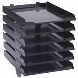 Highly functional. six-tier desktop stack for convenient holding or collating of A4 papers. Stylish polystyrene trays are sel ...