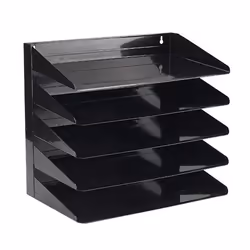 Avery 5-Tier Steel Letter Tray Rack A4/Foolscap Landscape Black - 605S