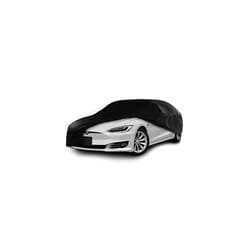 Cosmos - Indoor Car Cover compatible with main Large Saloon models, Elastic, Breathable and Dustproof Fabric, Soft Lining, Snug Fit, Black