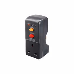 Masterplug Newlec RCD Safety Adaptor Single Safety Circuit Breaker Socket ARCDKG