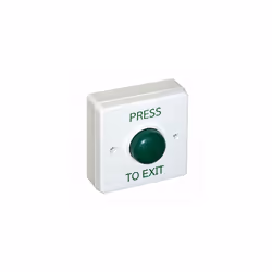 Newlec NLLRBPGB (AEB17) Press to Exit / Egress Button with Pattress Box (White)