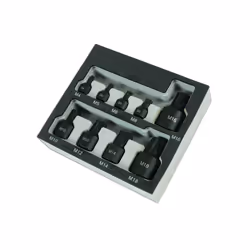 Laser Tools 6725 Spline Socket Bit Set-Low Profile, Silver