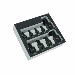 Laser Tools 6725 Spline Socket Bit Set-Low Profile, Silver