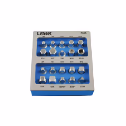 Laser 7365 20 Piece 3/8" Drive Sump Plug Key Set