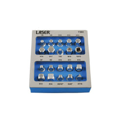 Laser 7365 20 Piece 3/8" Drive Sump Plug Key Set