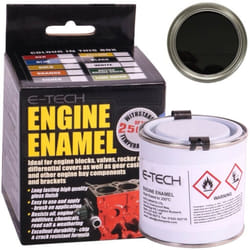 E-Tech BLACK Engine Enamel High Heat Resistant Paint Car Motorbike 250ml