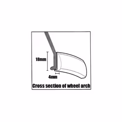 BLACK Car Wheel Arch Guard Paintwork Protector 5 Meters Adhesive Roll