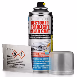 E-TECH Restored Headlight Headlamp Protect Clear Coat Lacquer Spray Sealer 200ml