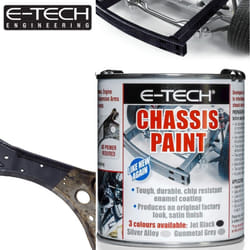 E-Tech Quick Repair Protect Restore Car Underbody Chassis Paint JET BLACK 500ml