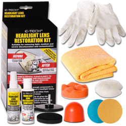 E-Tech Headlight Lamps Lens Restoration Cleaning Repair Kit Set 2x Spray Bottle