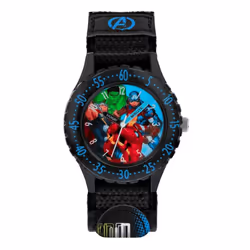 Children's Marvel Avengers Black Analogue Watch