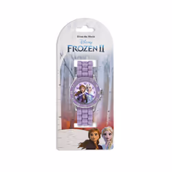 Disney Frozen 2 Girls Purple Time Teacher Silicone Strap Watch FZN9505