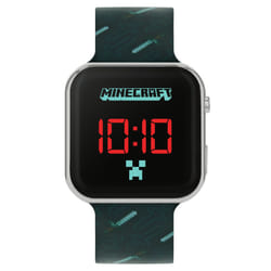 Minecraft Kids Black Strap LED Digital Watch MIN4097