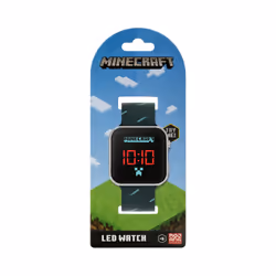 Minecraft Kids Black Strap LED Digital Watch MIN4097