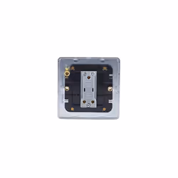 Ultimate Screwless Flat Plate - Single Toggle 2 Way Light Switch, 16AX, GU1412TPC, Polished Chrome