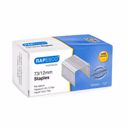 Rapesco 73/12mm Galvanised Staples Ideal for Rapesco Plier Box of 2000