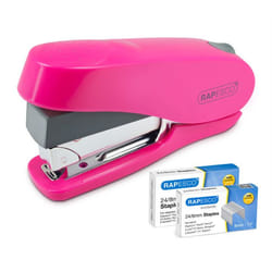 Rapesco ECO Luna Less Effort Flat clinch Pink