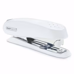 Executive desktop stapling from the Rapesco ECO Spinna in a soft white finish.This heavy duty front-loading stapler offers 50 ...