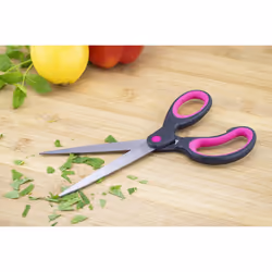 1575 Soft Grip Handle Scissors, Black/Hot Pink, Set of 4