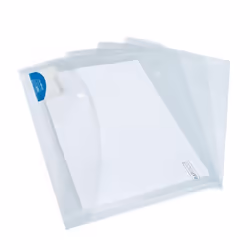 Rapesco ECO Recycled A4 ID Popper Wallet – Clear – Pack of 5