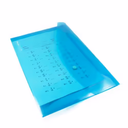Rapesco ECO Recycled A4+ Popper Wallet – Assorted Bright Transparent – Pack of 10