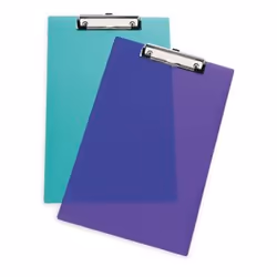 Rapesco Frosted Clipboards. Heavy-gauge. A4/Foolscap shatterproof polypropylene mix clipboard with extra strong wire clip. pl ...