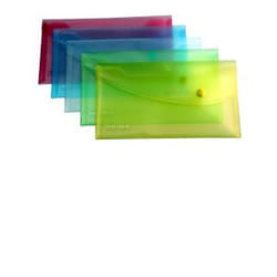 Rapesco Foolscap Pastel Popper Wallet Assorted DL Polypropylene (PP)