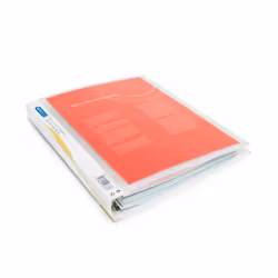 Modern 25mm 4-ring binder made from coloured and textured polypropylene in A4 size. Its smaller capacity helps save space whe ...