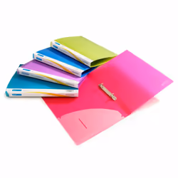 Modern 15mm 2-ring binder made from coloured and textured polypropylene in A4 size. Its smaller capacity helps save space whe ...
