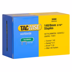 Tacwise 0341 Type 140 / 8 mm Heavy Duty Galvanised Staples, Pack of 5,000