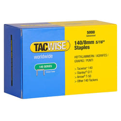 Tacwise 0341 Type 140 / 8 mm Heavy Duty Galvanised Staples, Pack of 5,000