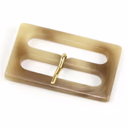 Rectangle Buckle Mottled Beige - each