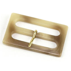 Rectangle Buckle  Mottled Beige - each