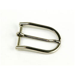 D Shape Metal Buckle  Silver - each