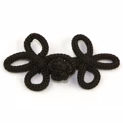 Chinese Button Frog Fasteners Brown - each
