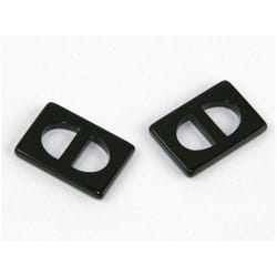Rectangle Plastic Buckle  Black - per pack of 2