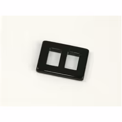 Rectangle Plastic Buckle Black - each