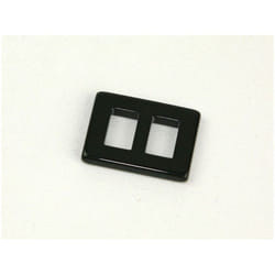 Rectangle Plastic Buckle  Black - each