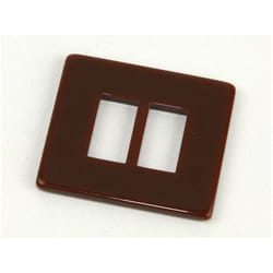 Square Plastic Buckle  Brown - each