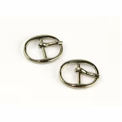 Oval Metal Buckle  Silver - per pack of 2