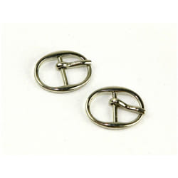Oval Metal Buckle  Silver - per pack of 2