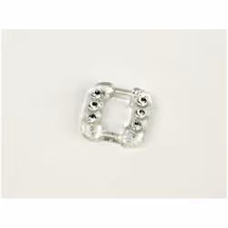Round Diamante Buckle Clear & Silver - each