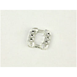 Round Diamante Buckle  Clear & Silver - each