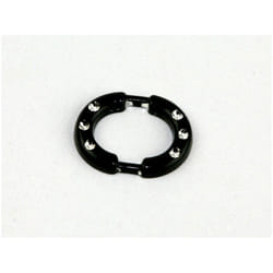 Round Diamante Buckle  Black & Silver - each